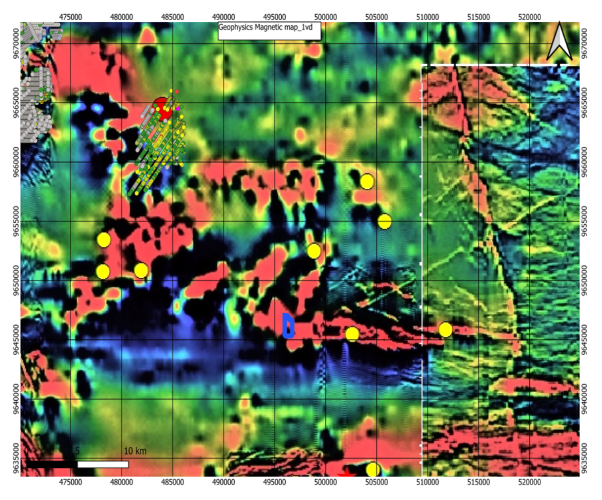 Magnetic intensity analysis map