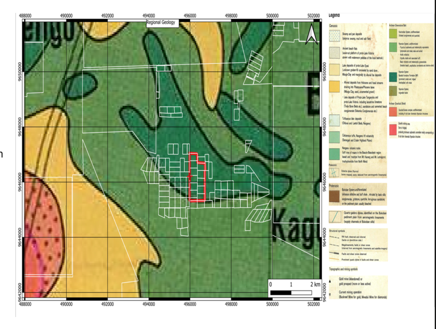 Regional geological setting map